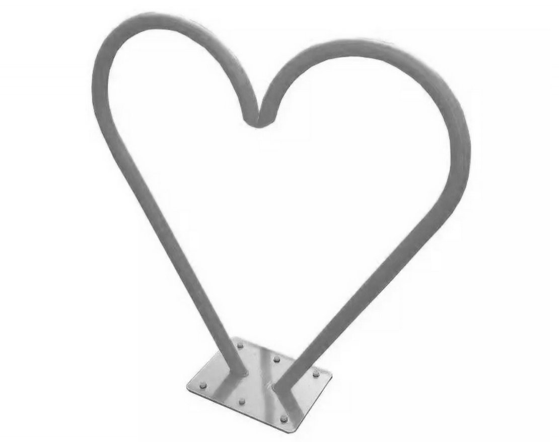 Велопарковка «Сердце» VP36A (Нержавеющая сталь)